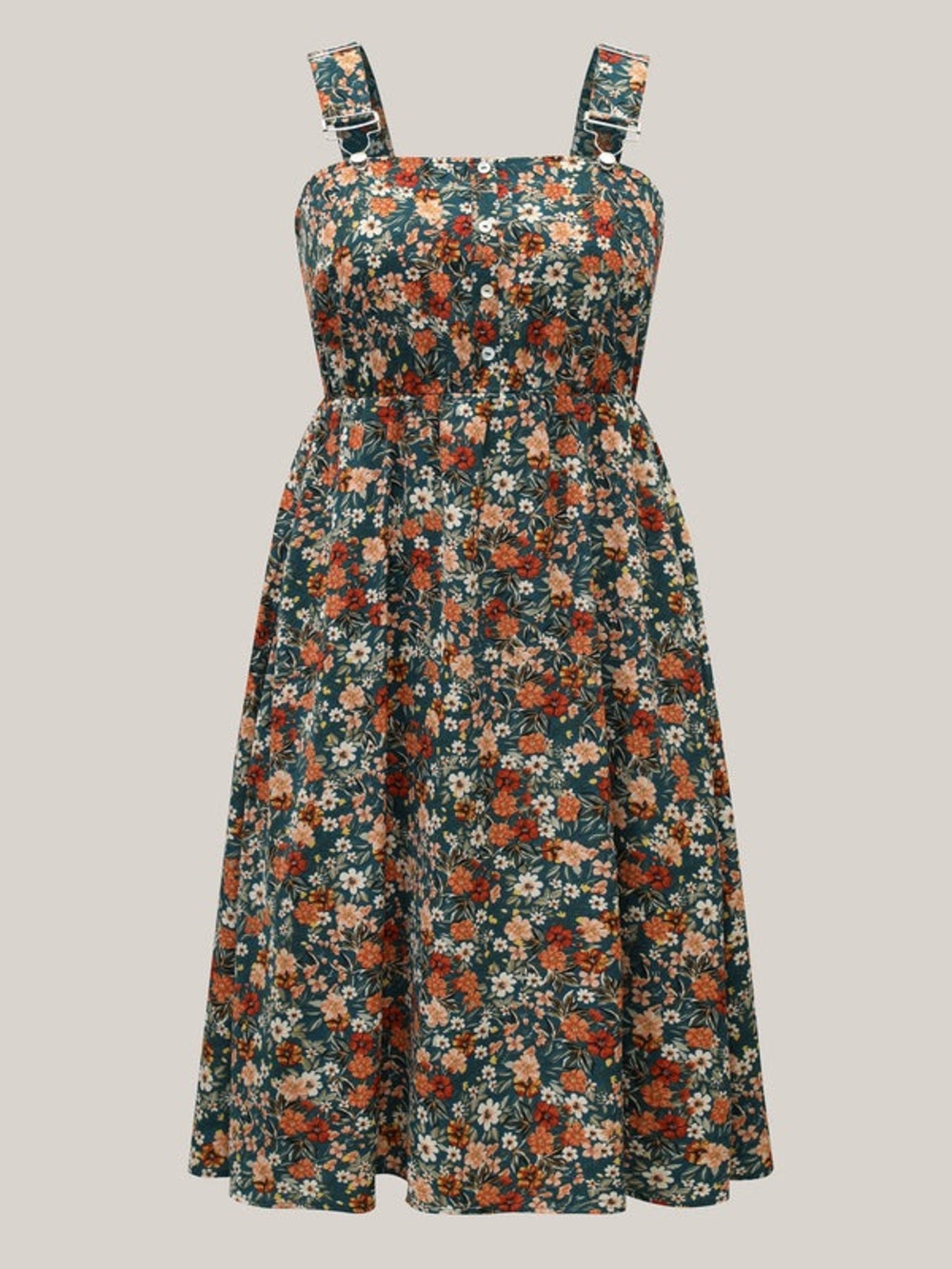 Bloomchic floral dress with adjustable straps and pockets size 14/16